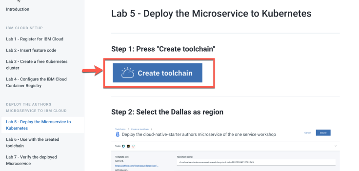 create-toolchain-gitbook