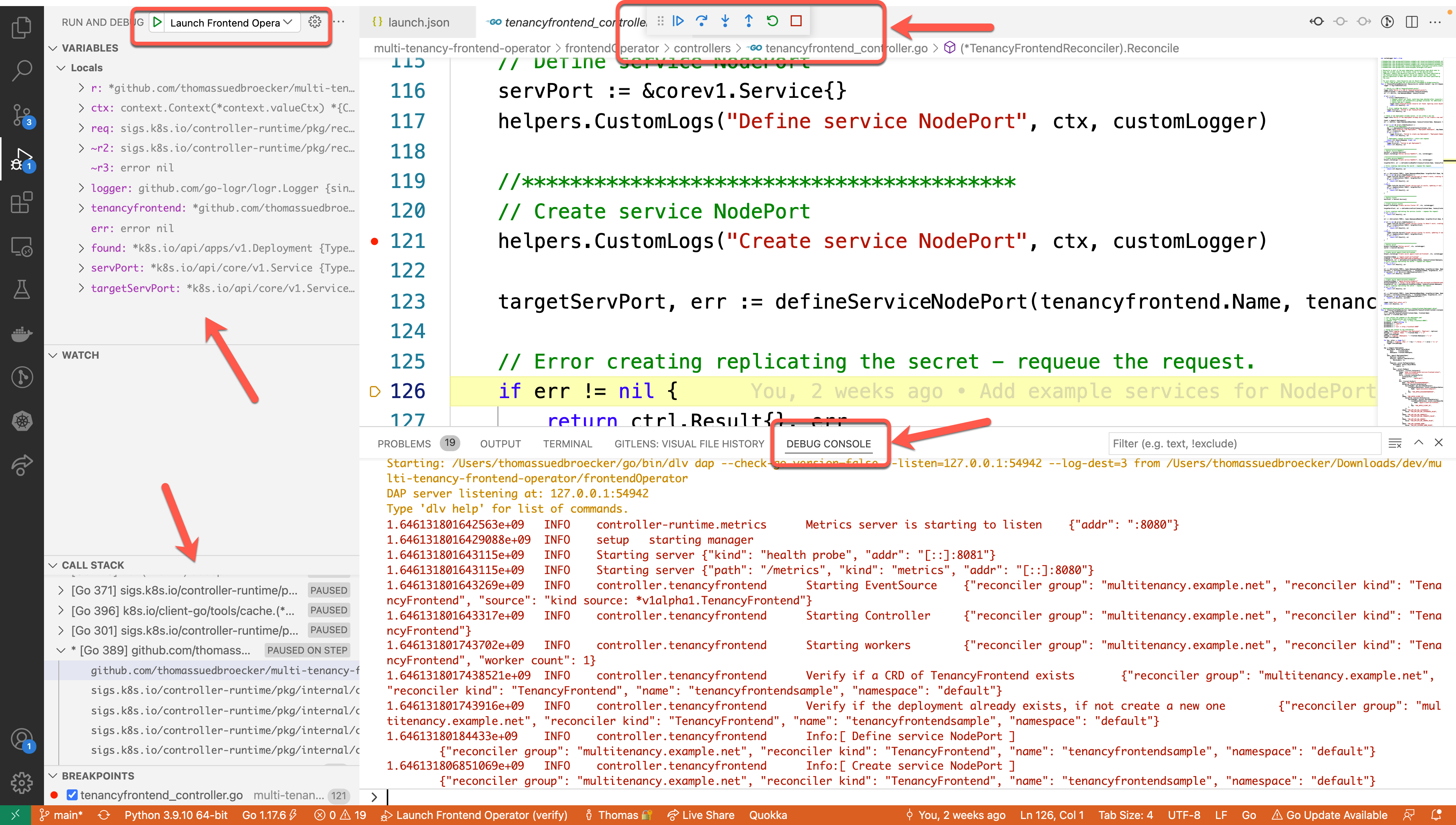 Debug a Kubernetes Operator written in GO – Thomas Suedbroecker's Blog